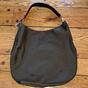 Banana republic brown shoulder bag w silver accents